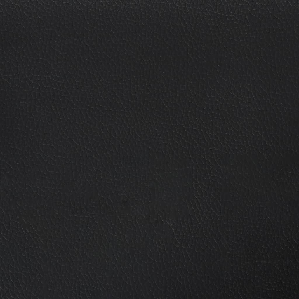 kontinentalseng med madras og LED-lys 120x190cm kunstlæder sort