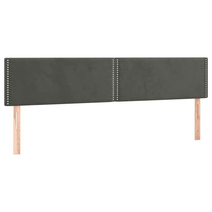 kontinentalseng med madras og LED-lys 120x190cm velour mørkegrå