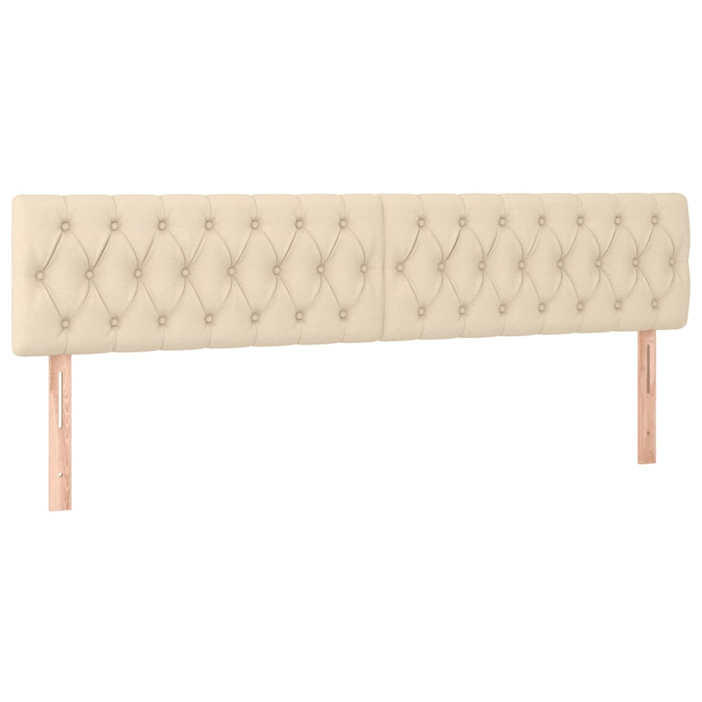 kontinentalseng med madras 120x190 cm stof cremefarvet