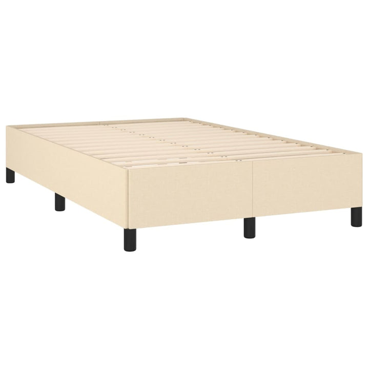 kontinentalseng med madras 120x190 cm stof cremefarvet