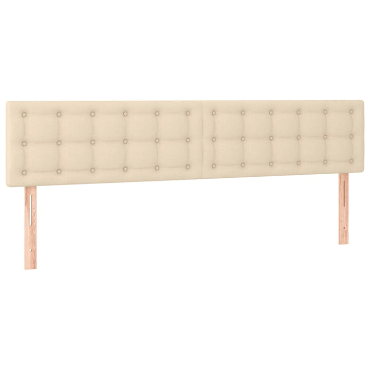 kontinentalseng med madras 120x190 cm stof cremefarvet