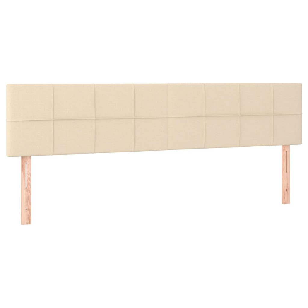 kontinentalseng med madras 120x190 cm stof cremefarvet