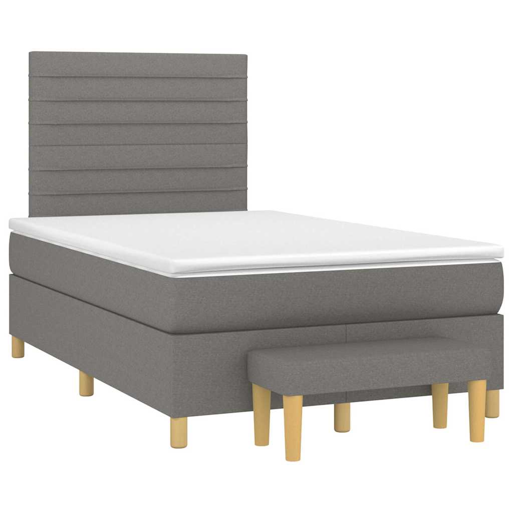 kontinentalseng med madras 120x190 cm stof sort