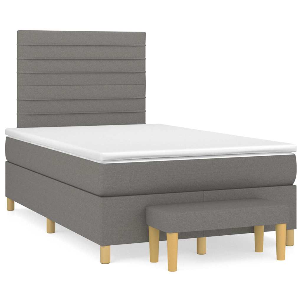 kontinentalseng med madras 120x190 cm stof sort