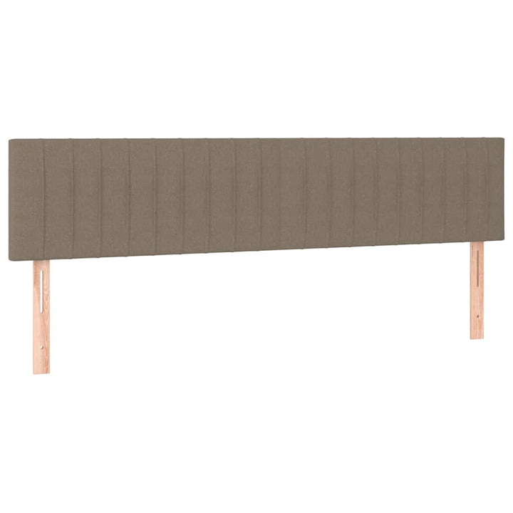 kontinentalseng med madras 120x190 cm stof gråbrun