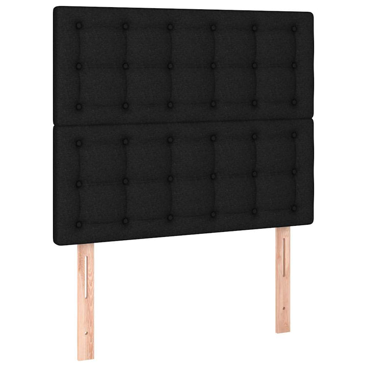 kontinentalseng med madras 120x190 cm stof sort
