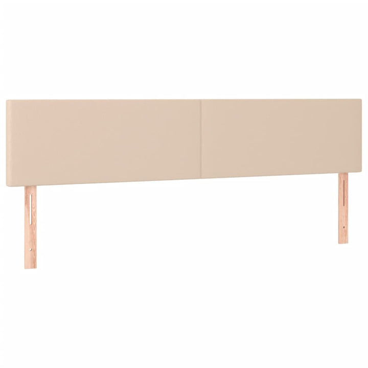 kontinentalseng 120x190 cm kunstlæder cappuccinofarvet