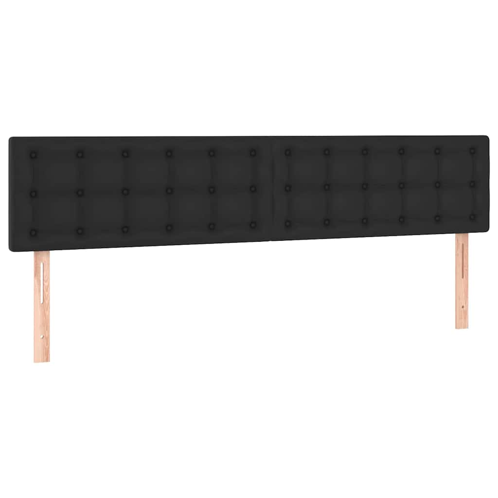 kontinentalseng med madras 120x190 cm kunstlæder sort