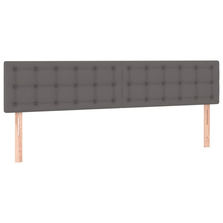 kontinentalseng med madras 120x190 cm kunstlæder grå