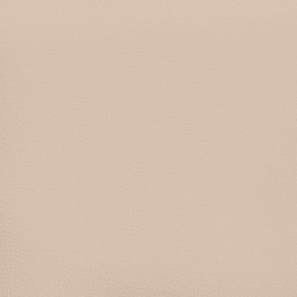 kontinentalseng 120x190 cm kunstlæder cappuccinofarvet