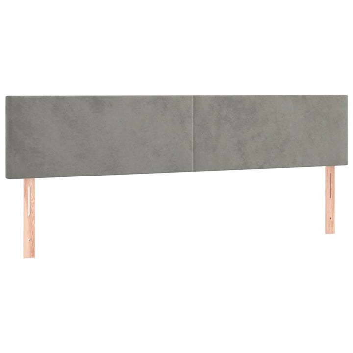 kontinentalseng med madras 120x190 cm velour lysegrå