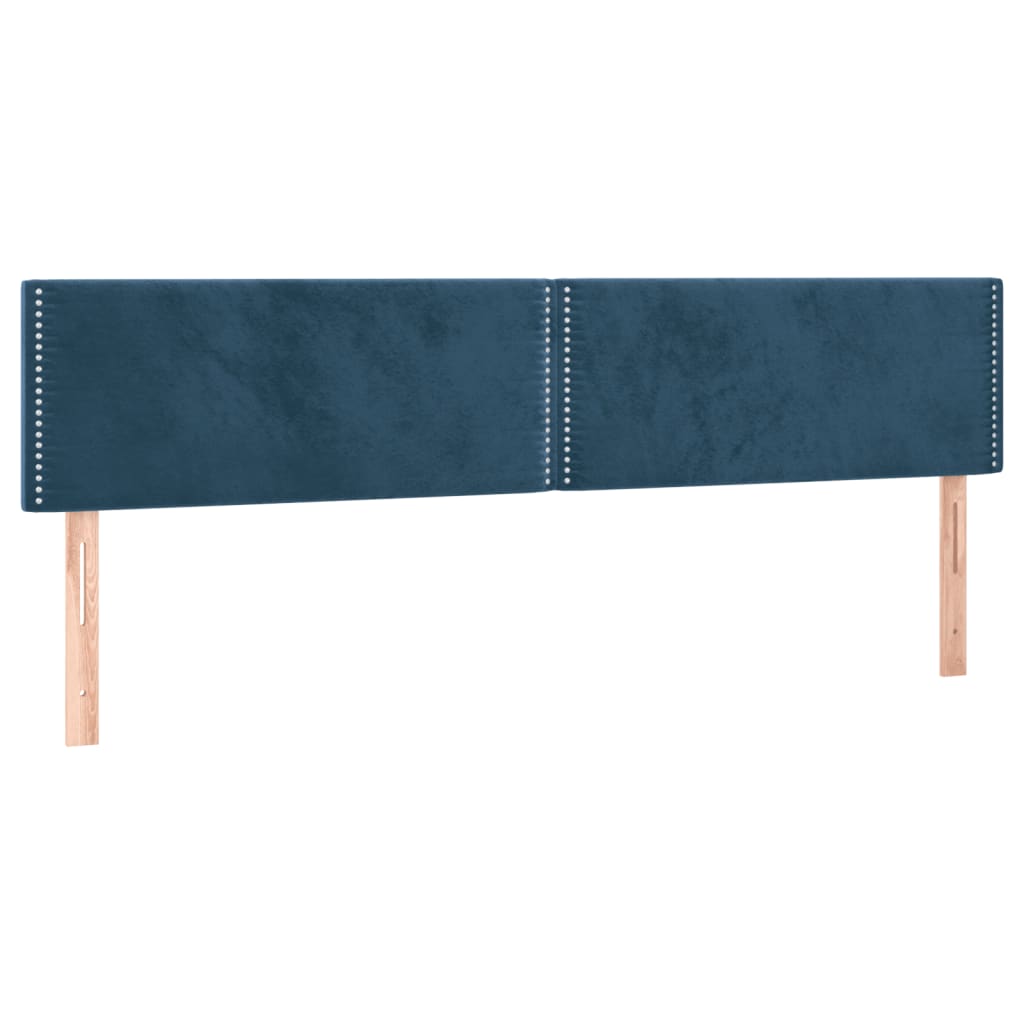 kontinentalseng med madras 120x190 cm velour mørkeblå