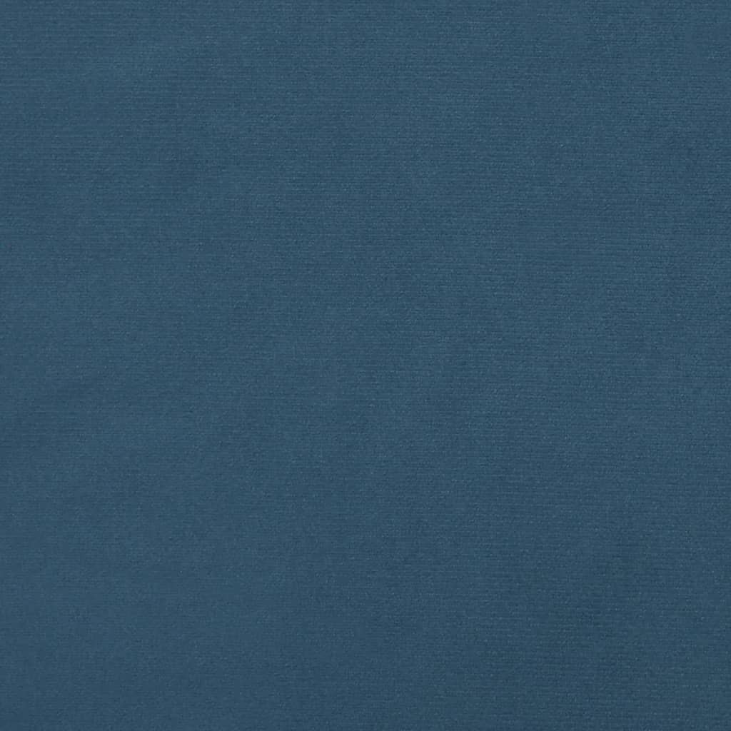 kontinentalseng med madras 120x190 cm velour mørkeblå