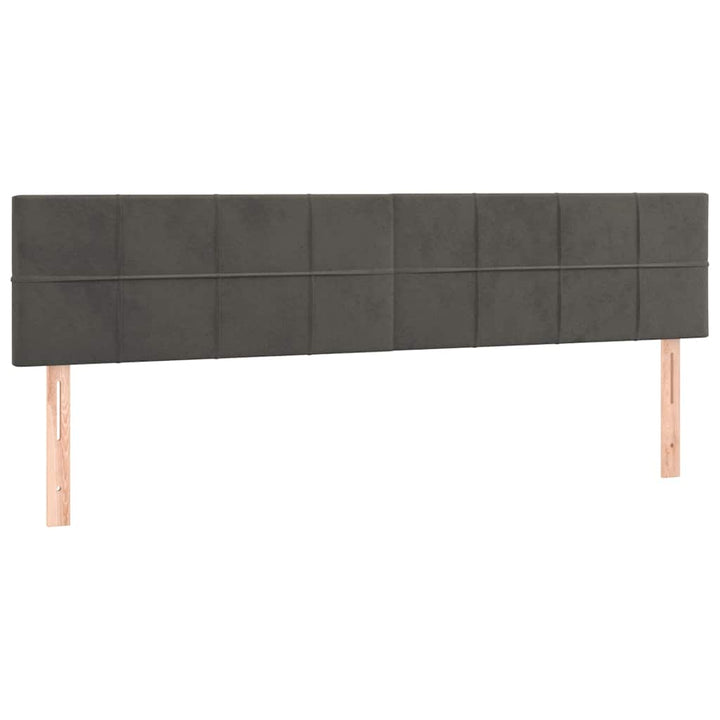 kontinentalseng med madras 120x190 cm fløjl mørkegrå