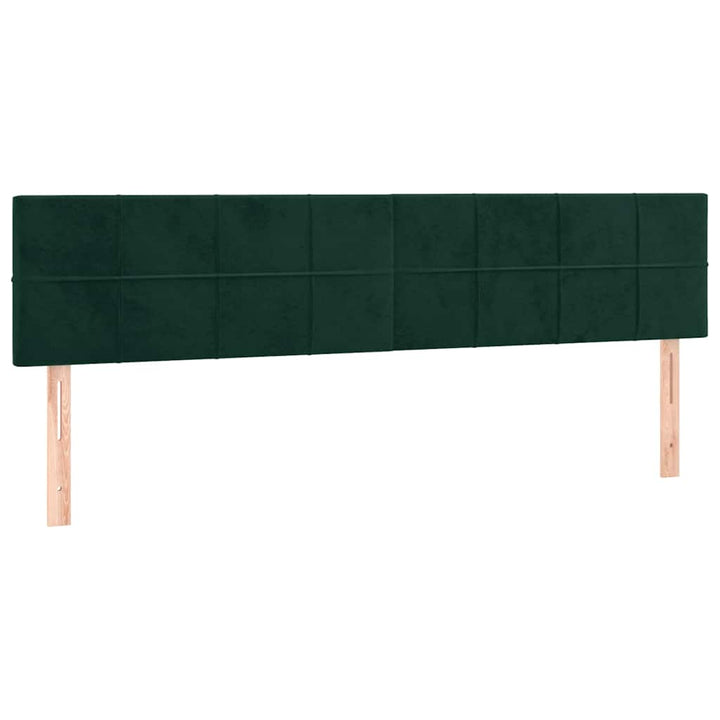 kontinentalseng med madras 120x190 cm velour mørkegrøn