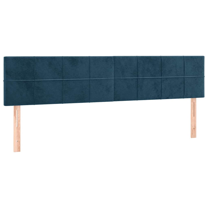 kontinentalseng med madras 120x190 cm velour mørkeblå