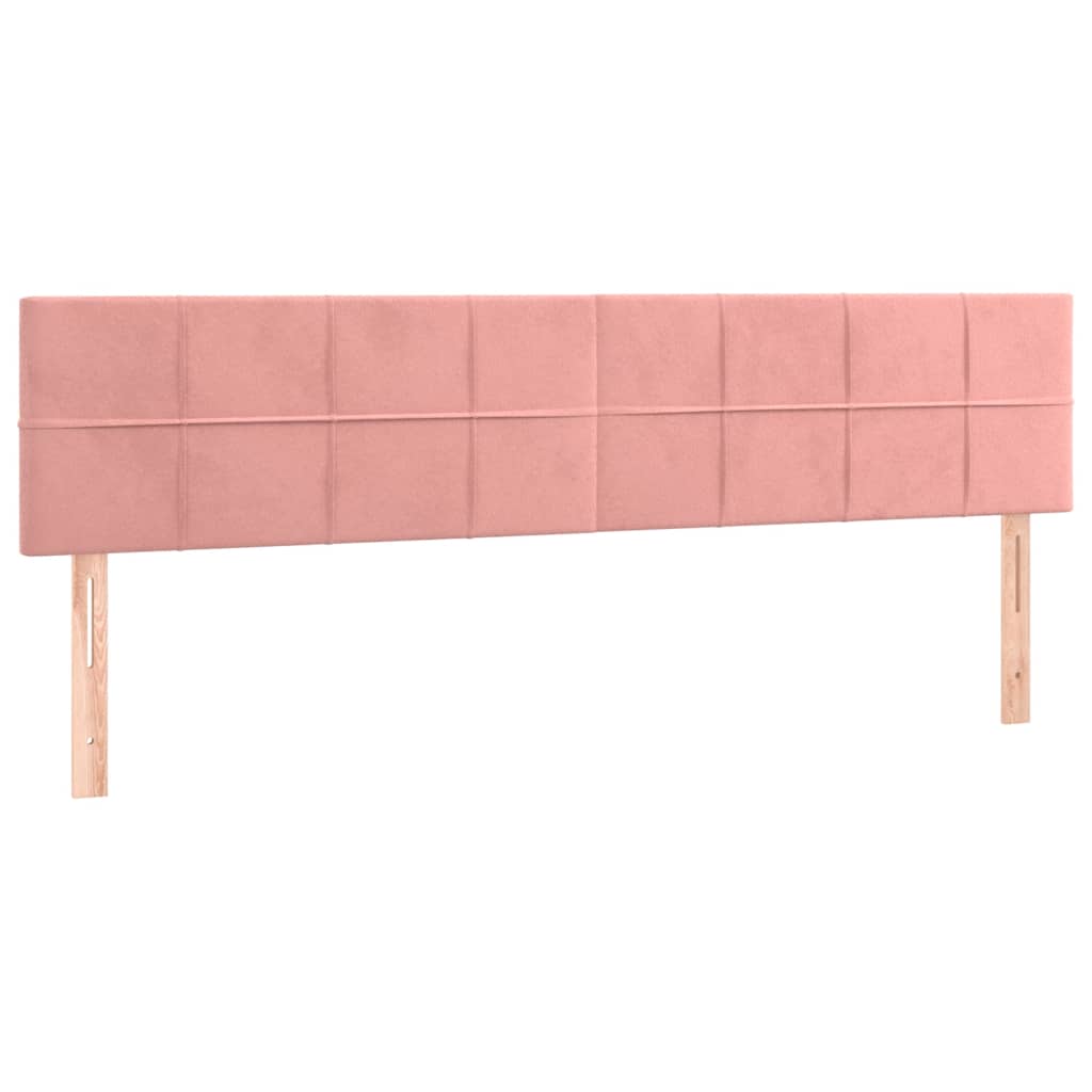 kontinentalseng med madras 120x190 cm velour lyserød