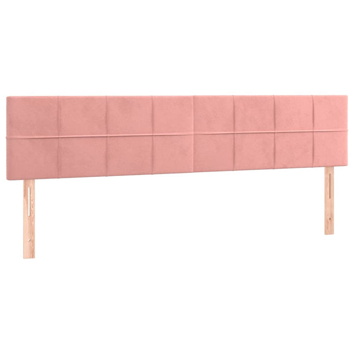 kontinentalseng med madras 120x190 cm velour lyserød