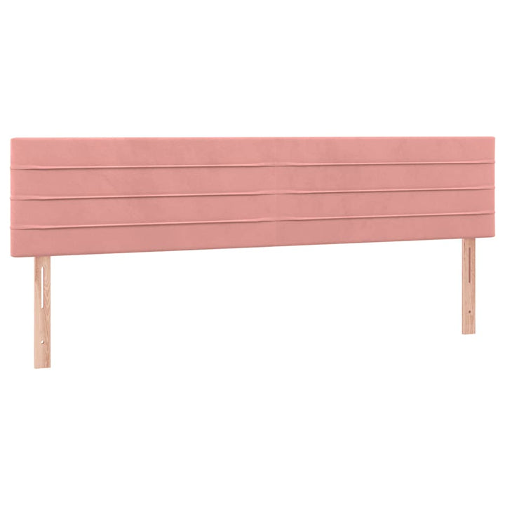 kontinentalseng med madras 120x190 cm velour lyserød