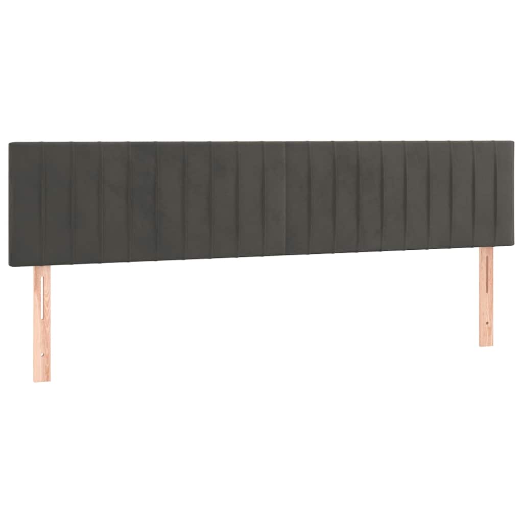 kontinentalseng med madras 120x190 cm fløjl mørkegrå