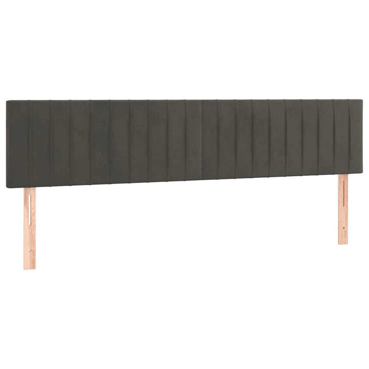kontinentalseng med madras 120x190 cm fløjl mørkegrå
