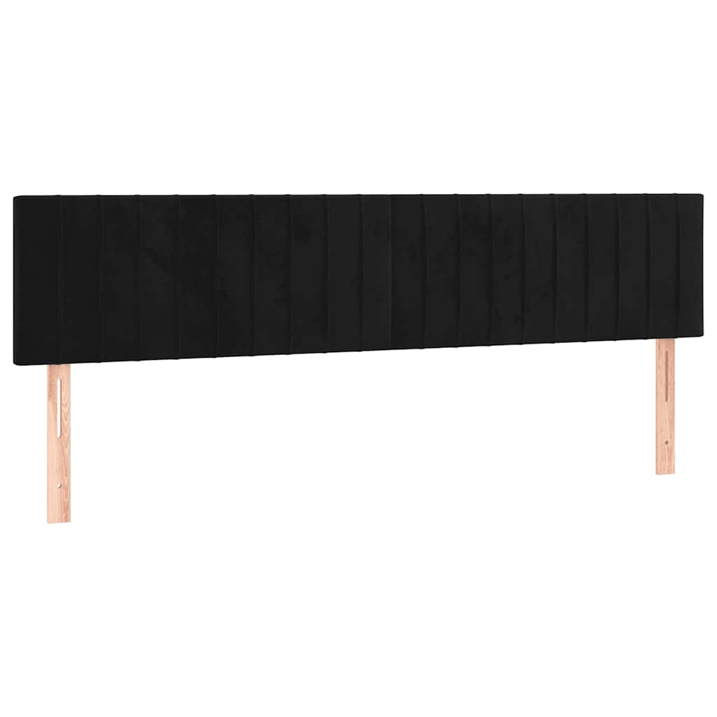 kontinentalseng med madras 120x190 cm velour sort