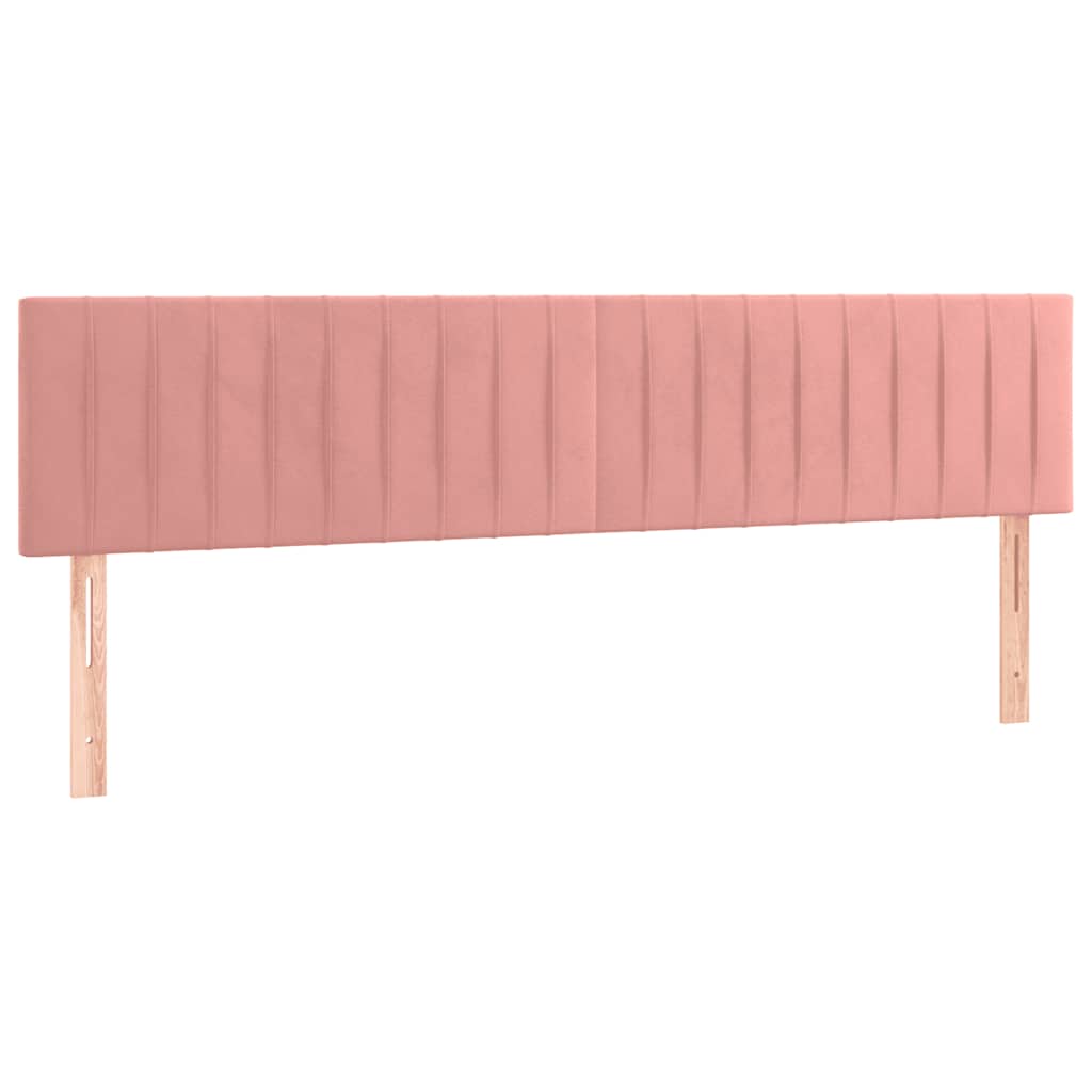 kontinentalseng med madras 120x190 cm velour lyserød