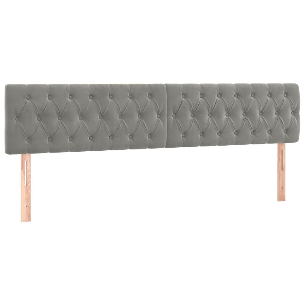 kontinentalseng med madras 120x190 cm velour lysegrå