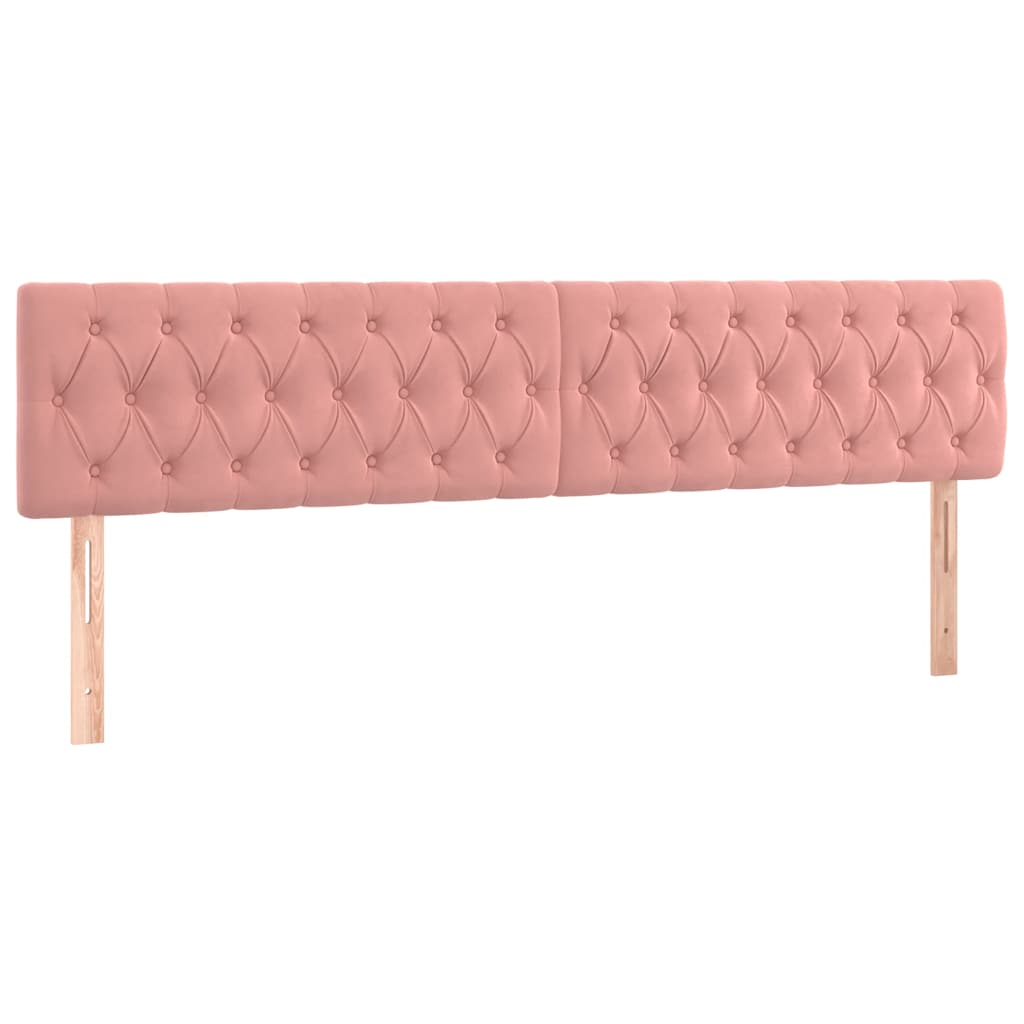 kontinentalseng med madras 120x190 cm velour lyserød
