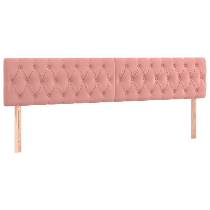 kontinentalseng med madras 120x190 cm velour lyserød