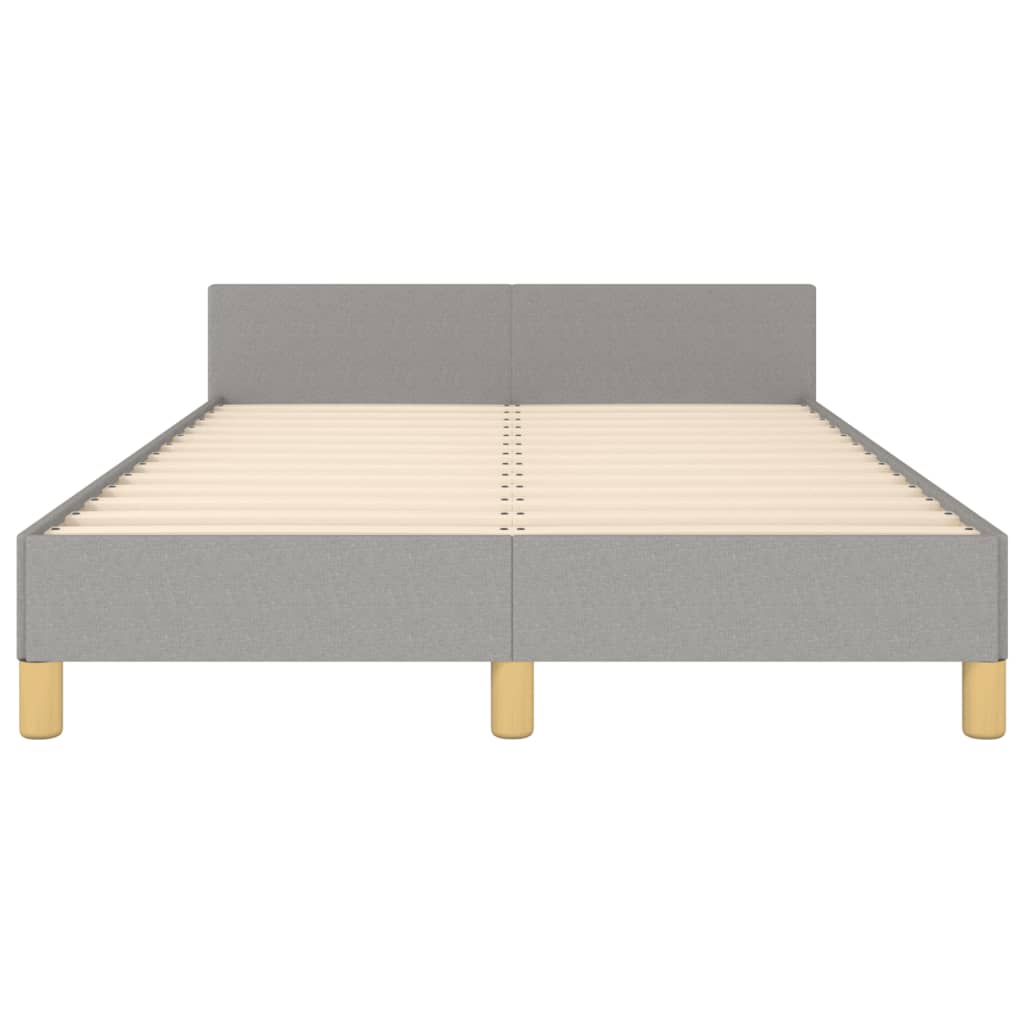 sengeramme uden madras 120x190 cm stof enkeltseng lysegrå