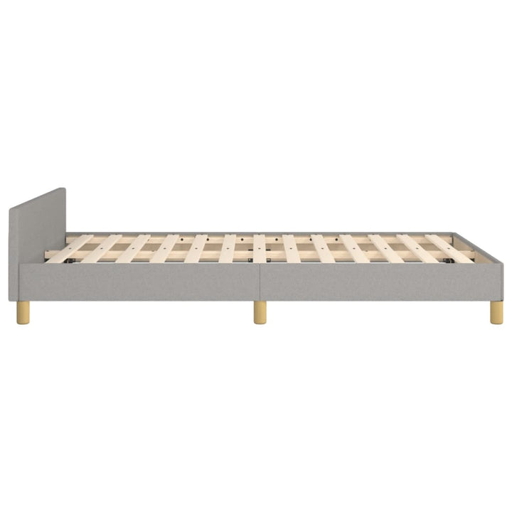 sengeramme uden madras 120x190 cm stof enkeltseng lysegrå