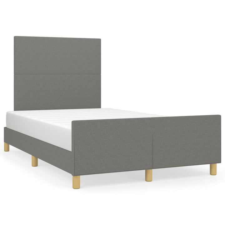 sengeramme uden madras 120x190 cm stof enkeltseng Mørkegrå