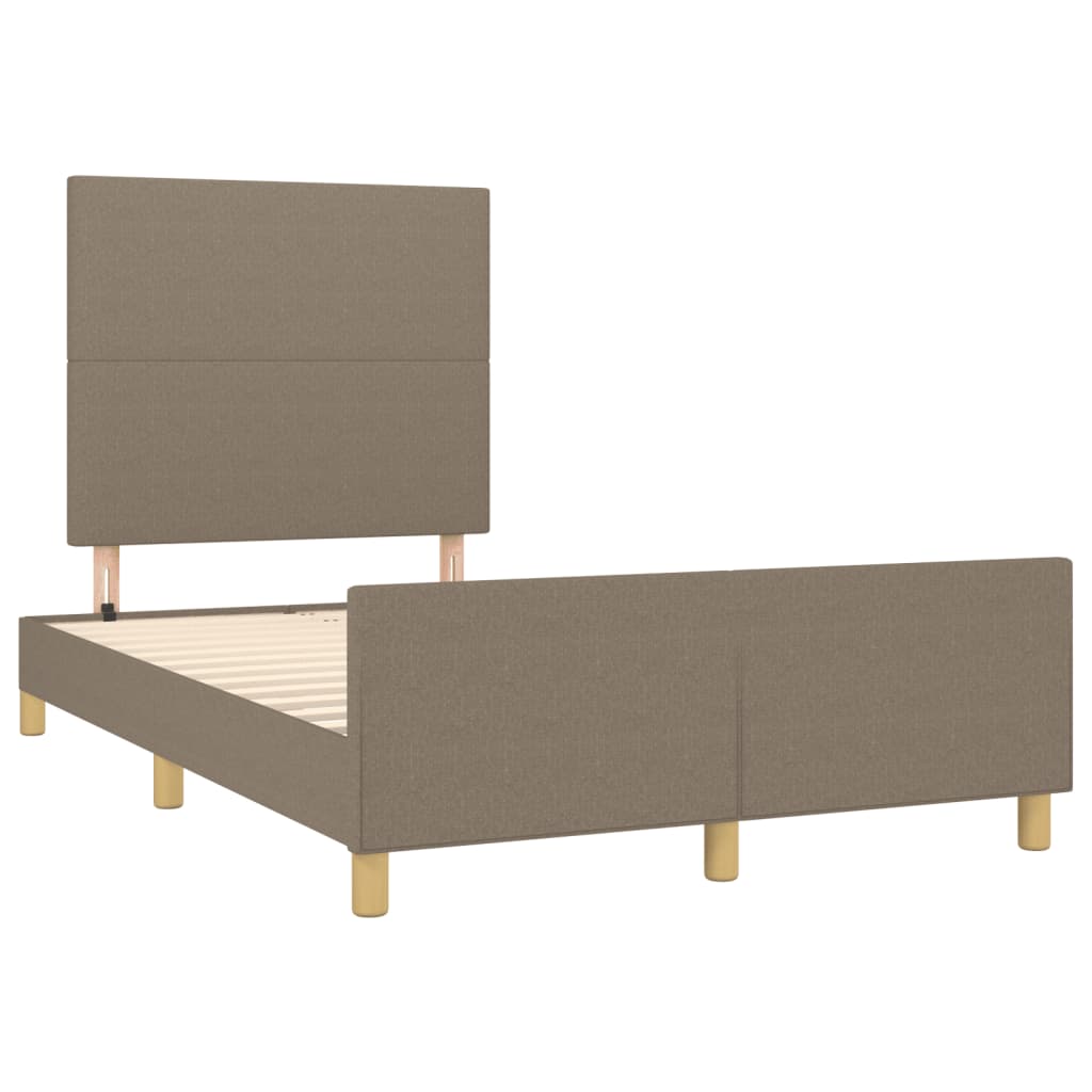 sengeramme uden madras 120x190 cm stof gråbrun