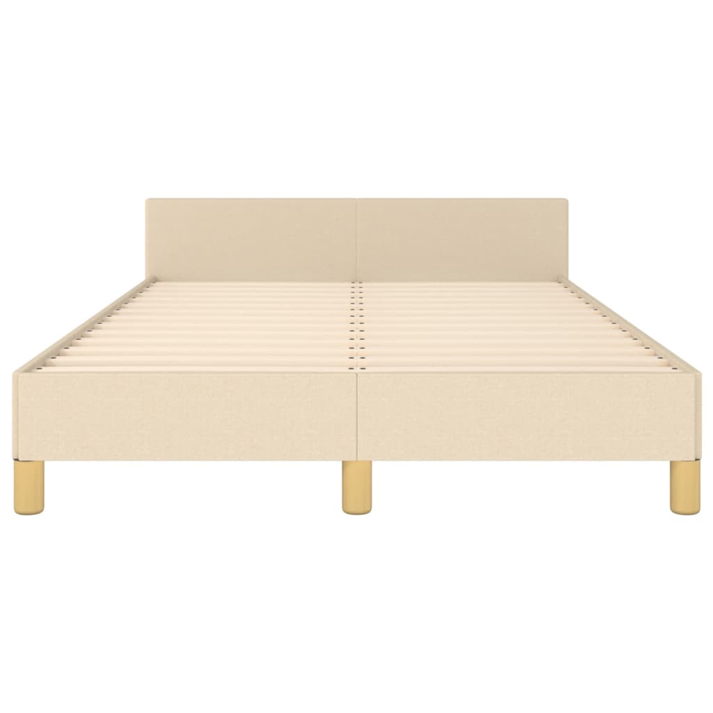 sengeramme uden madras 120x190 cm stof cremefarvet