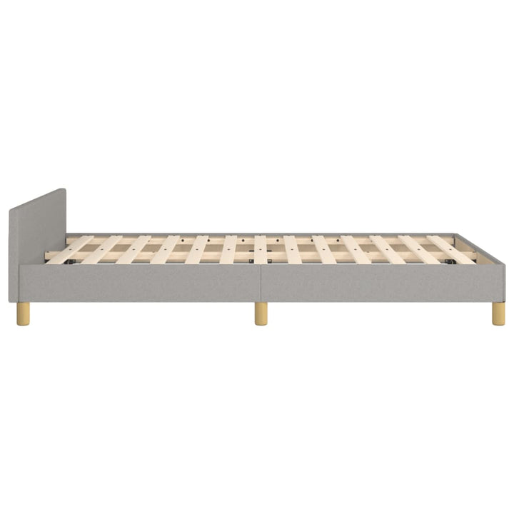 sengeramme uden madras 120x190 cm stof enkeltseng lysegrå