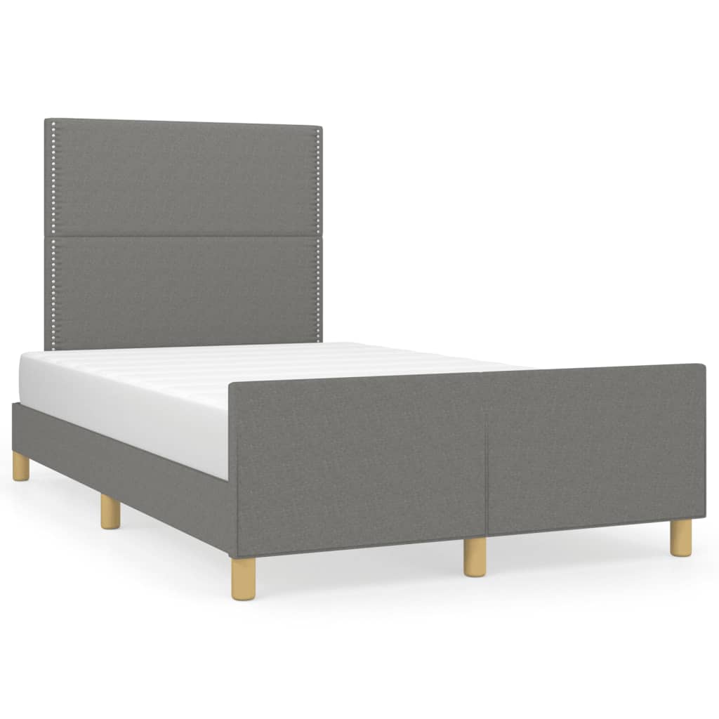 sengeramme uden madras 120x190 cm stof enkeltseng Mørkegrå