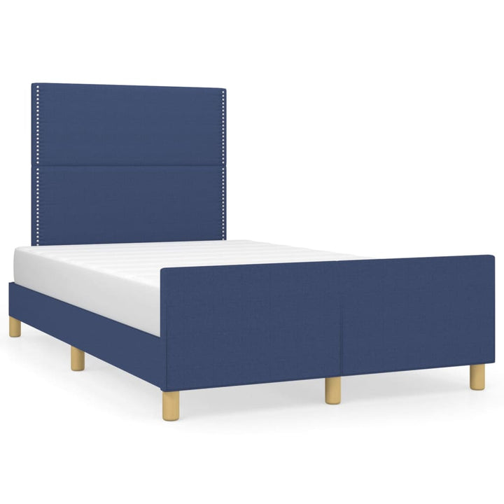 sengeramme uden madras 120x190 cm stof blå