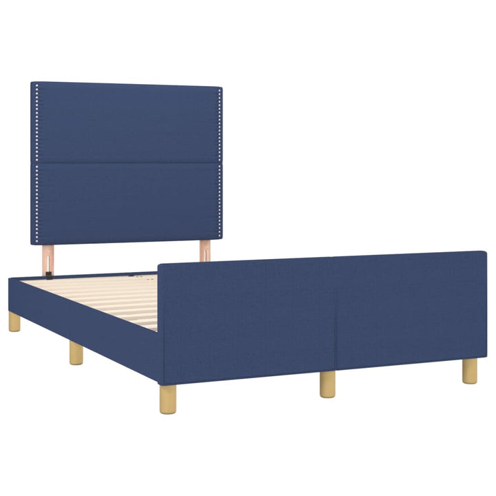 sengeramme uden madras 120x190 cm stof blå