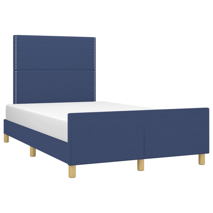 sengeramme uden madras 120x190 cm stof blå