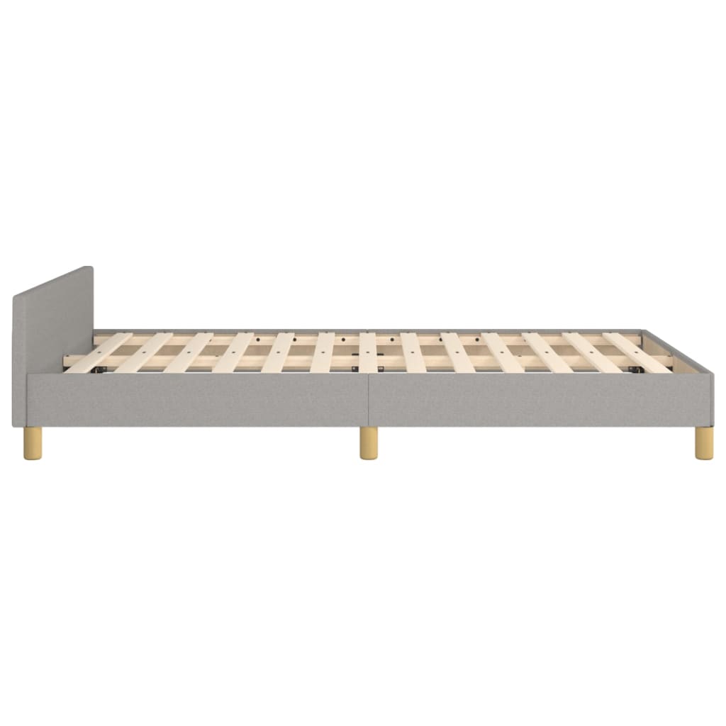 sengeramme uden madras 120x190 cm stof enkeltseng lysegrå