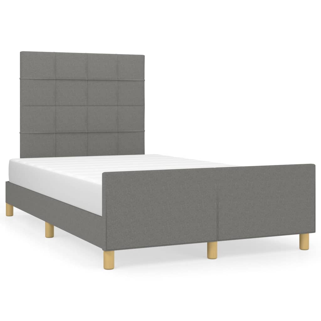 sengeramme uden madras 120x190 cm stof enkeltseng Mørkegrå