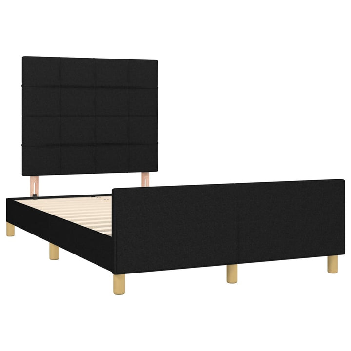 sengeramme uden madras 120x190 cm stof sort