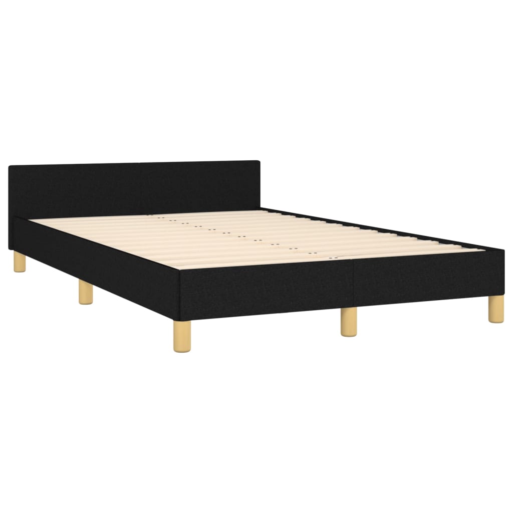 sengeramme uden madras 120x190 cm stof sort