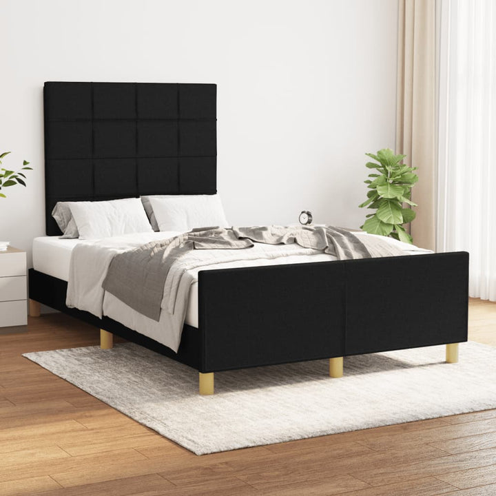 sengeramme uden madras 120x190 cm stof sort