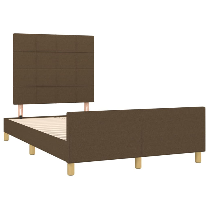 sengeramme uden madras 120x190 cm stof mørkebrun