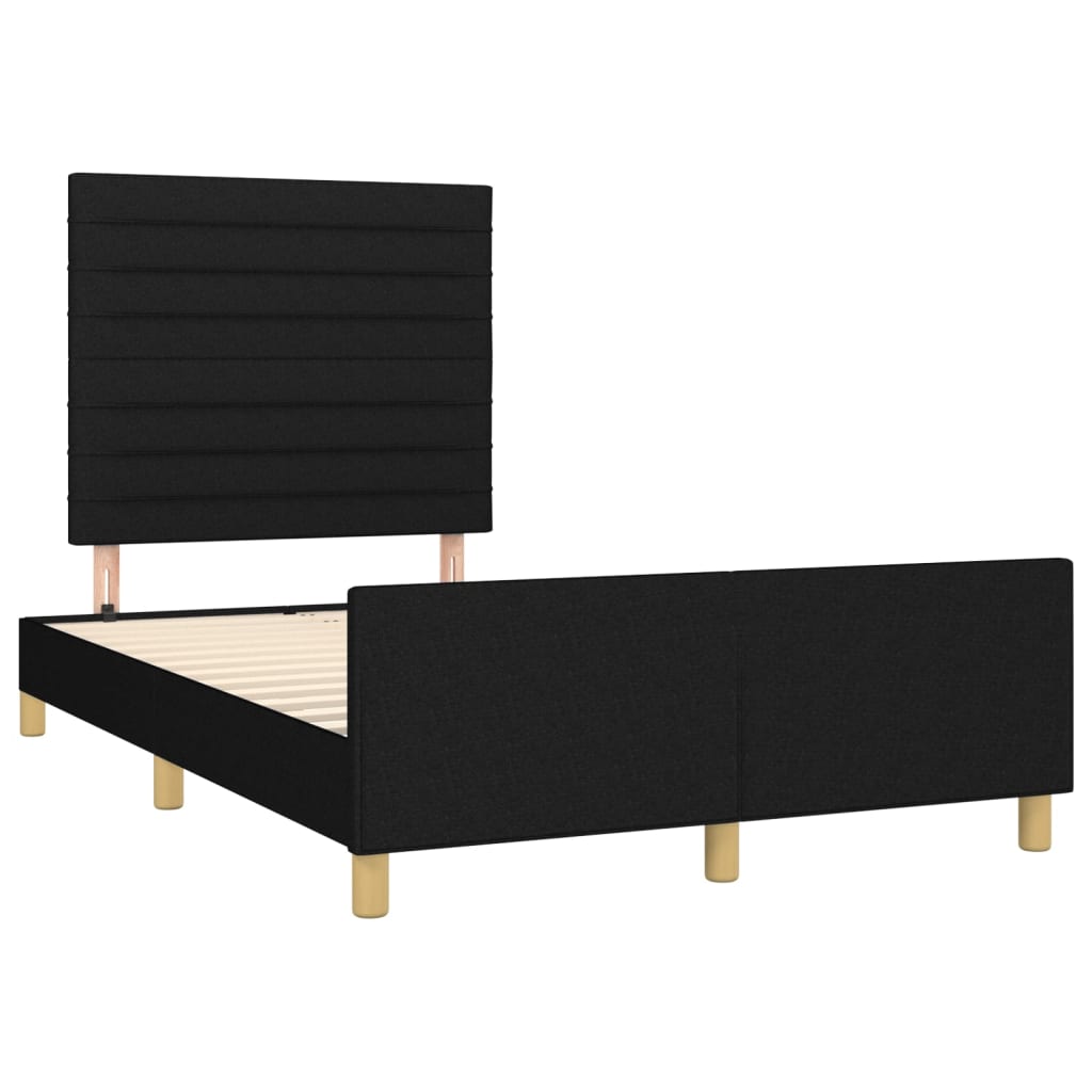 sengeramme uden madras 120x190 cm stof sort