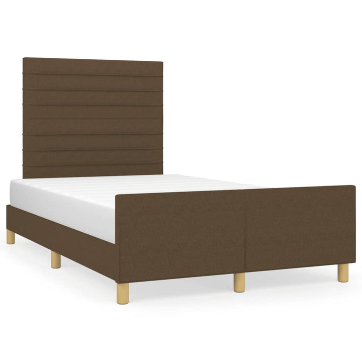sengeramme uden madras 120x190 cm stof mørkebrun