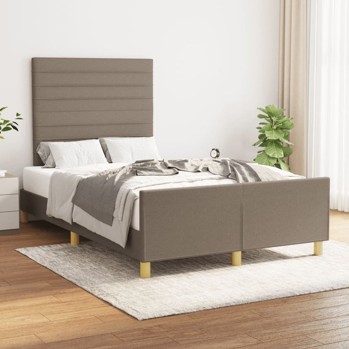 sengeramme uden madras 120x190 cm stof gråbrun
