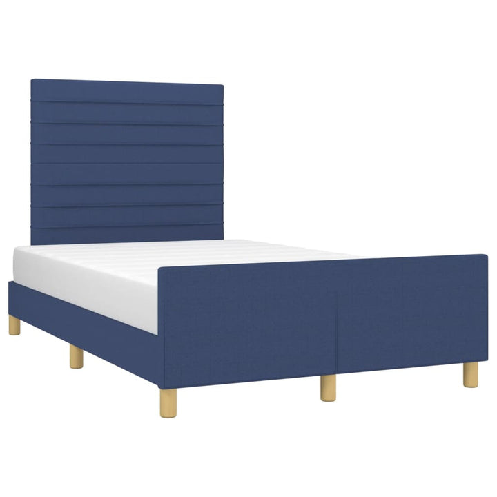 sengeramme uden madras 120x190 cm stof blå